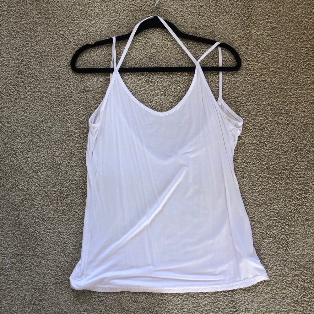 Tobrief White Sexy Spaghetti Strap Tank Top S